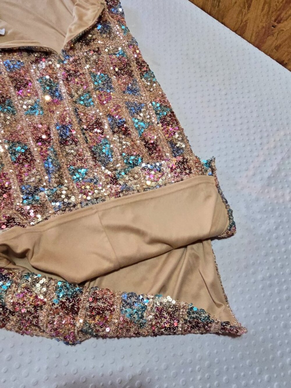 Cache Sleeveless Sequin Party Dress Small Multicolor - Picture 5 of 6